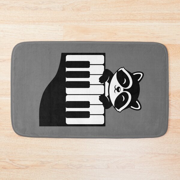 Item preview, Raccoon playing the piano designed and sold by InkRiot Studios.