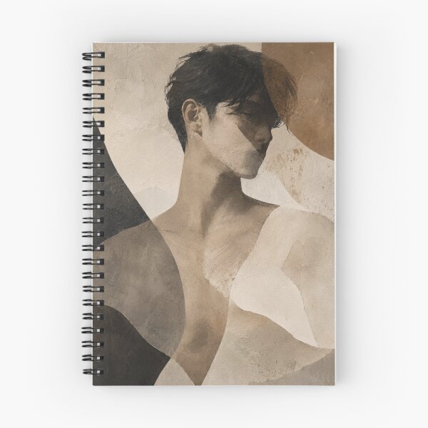 Item preview, Contemplative Wabi Sabi Male Portrait with Organic Earth Tone Composition designed and sold by Aryabek.