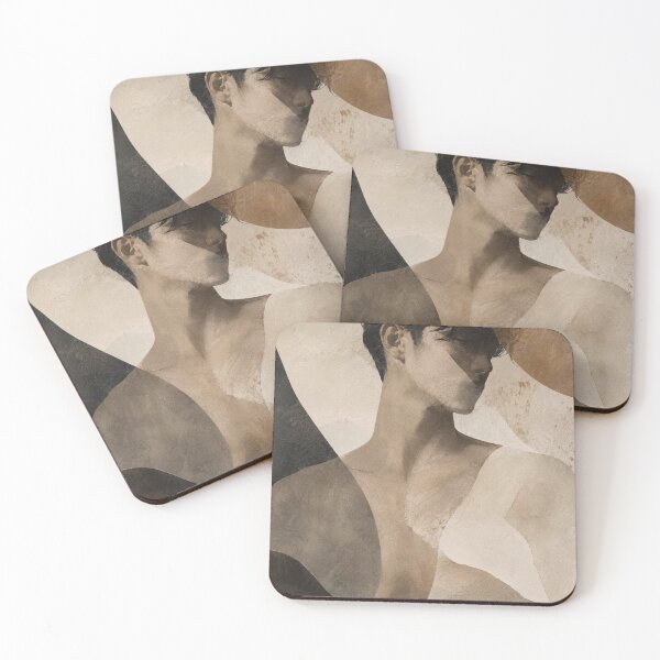 Item preview, Contemplative Wabi Sabi Male Portrait with Organic Earth Tone Composition designed and sold by Aryabek.