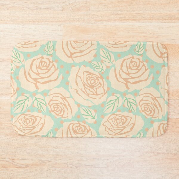 Item preview, Cream Roses on Light Green designed and sold by Indra's Net.