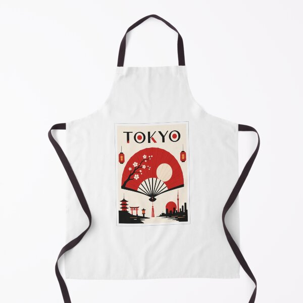 Item preview, Tokyo Japan Red Fan Cherry Blossom Travel Poster designed and sold by Beyond Destinations.