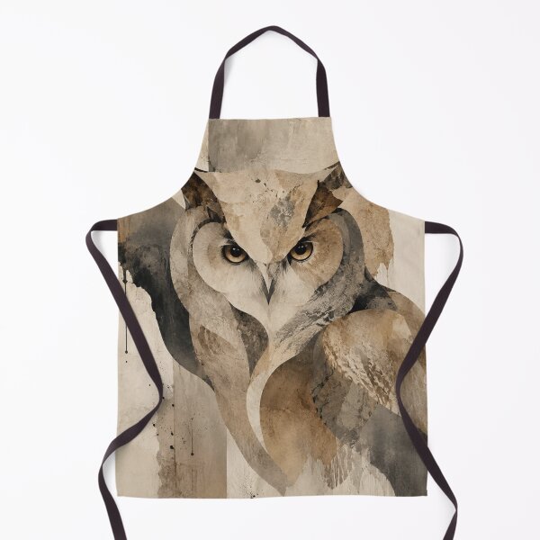 Item preview, Majestic Wabi Sabi Owl Portrait with Earth Tone Textures and Quiet Presence designed and sold by Aryabek.