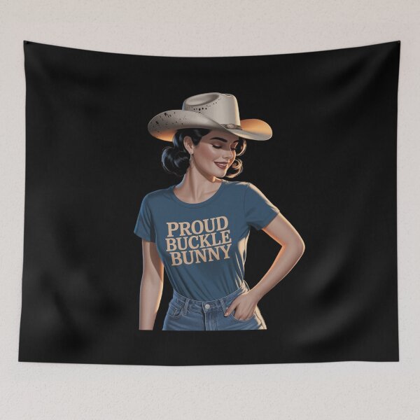 Item preview, Proud Buckle Bunny Western Cowgirl | Country Girl Graphic Tee  designed and sold by Redjakkal.