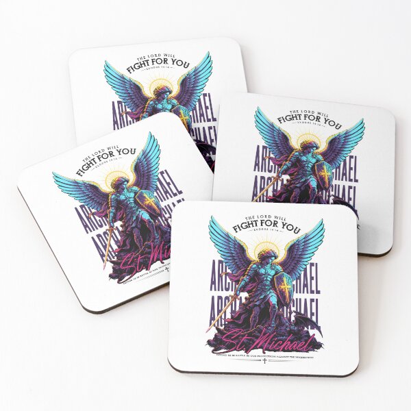 Item preview, St. Michael Archangel Warrior Christian Neon designed and sold by HB Shirts.