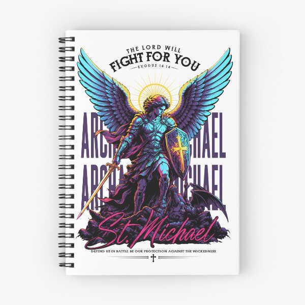 Item preview, St. Michael Archangel Warrior Christian Neon designed and sold by HB Shirts.