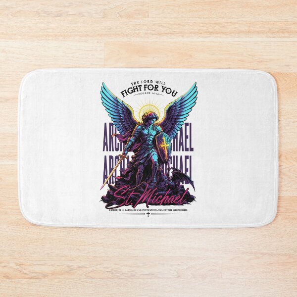 Item preview, St. Michael Archangel Warrior Christian Neon designed and sold by HB Shirts.