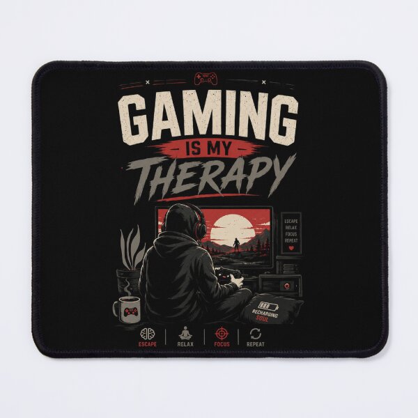 Item preview, Gaming Is My Therapy T-Shirt – Gamer Lifestyle Design, Relax & Focus Gaming Tee, Retro Gaming Art Shirt designed and sold by Artimax-Studio.