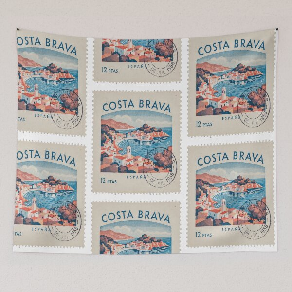 Item preview, Cadaqués Spain Costa Brava Postage Stamp Travel Sticker designed and sold by stickercuffs.