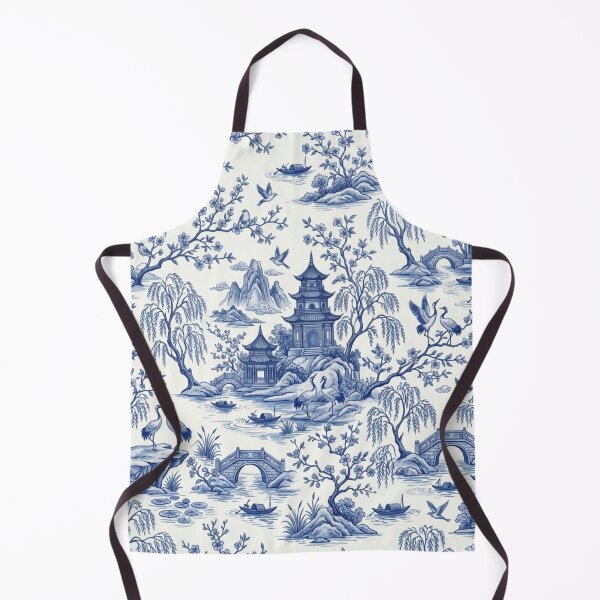 Item preview, Blue Chinoiserie Toile Seamless Pattern designed and sold by FashioonTrends.