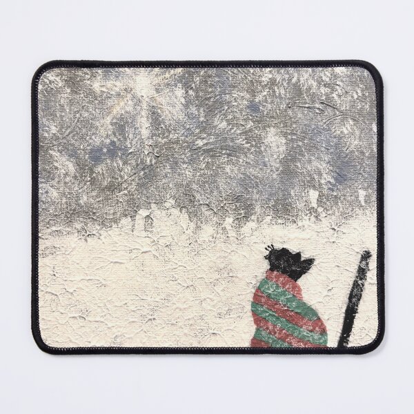Item preview, Minimalist Cat Wall Art/Striped Sweater on Frosted Background designed and sold by Colors by Ri.