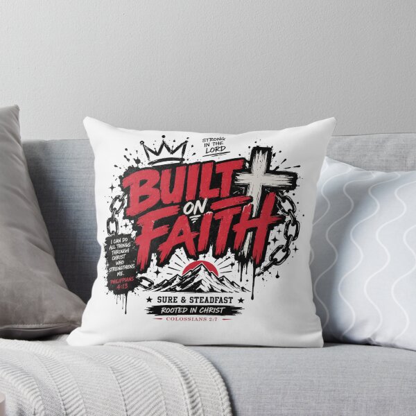 Item preview, Built on Faith Christian – Philippians 4:13 Bible Verse designed and sold by HB Shirts.