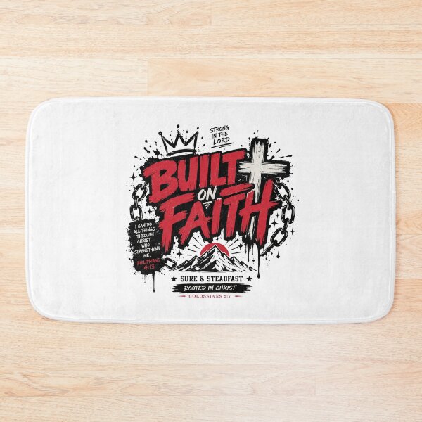 Item preview, Built on Faith Christian – Philippians 4:13 Bible Verse designed and sold by HB Shirts.
