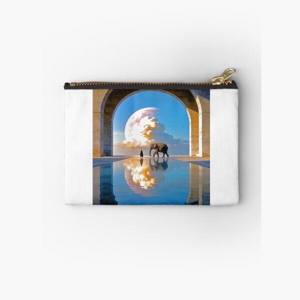 Item preview, Beyond the Arch – Surreal Elephant Fantasy Landscape Art Print designed and sold by BERKKIZILAY.