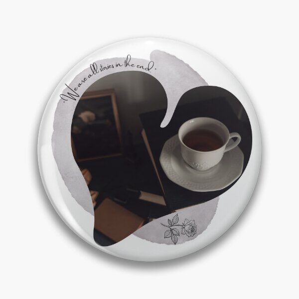 Item preview, We Are All Stories in the End Dark Academia Coffee Quote designed and sold by WildWoodlandWitch.