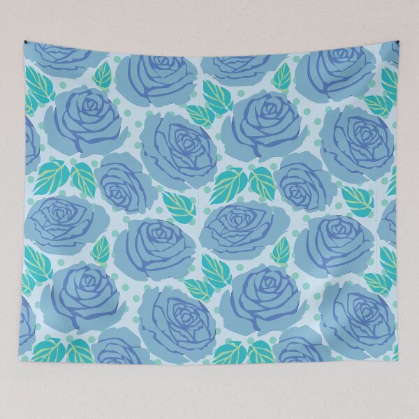 Item preview, Blue Roses on Blue designed and sold by Indra's Net.