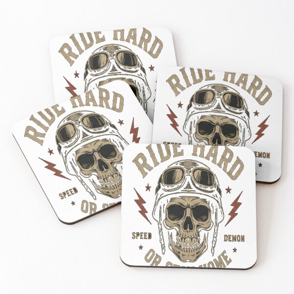 Item preview, Ride Hard Or Stay Home Speed Demon Motorcycle Skull designed and sold by HuNDefii.