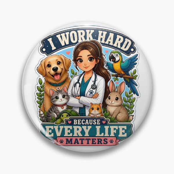 Item preview, I Work Hard Because Every Life Matters | Veterinarian Appreciation Gift designed and sold by Bettybee00.
