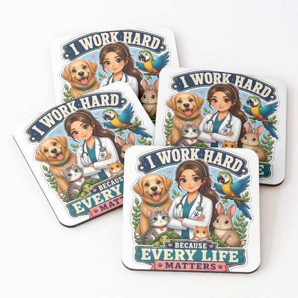 Item preview, I Work Hard Because Every Life Matters | Veterinarian Appreciation Gift designed and sold by Bettybee00.