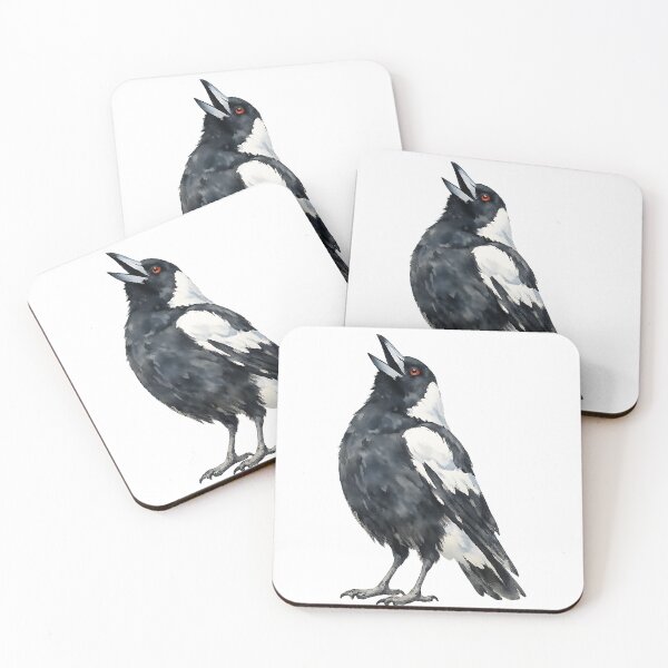 Item preview, Carolling Australian Magpie — Watercolour designed and sold by Jaruart.