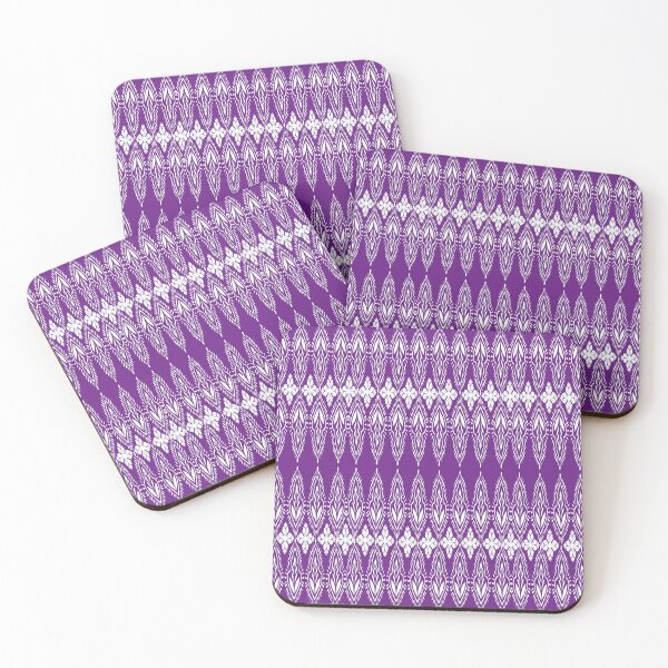 Item preview, Elegant white luxury damask ornament seamless pattern on purple background. designed and sold by AdesignbyG.