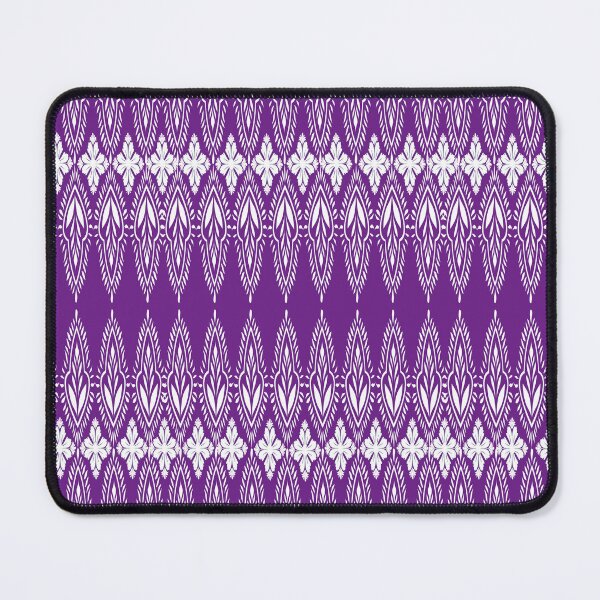 Item preview, Elegant white luxury damask ornament seamless pattern on purple background. designed and sold by AdesignbyG.