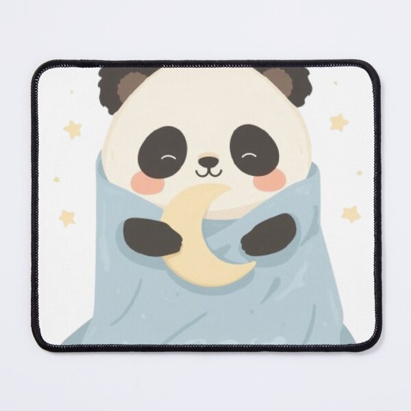 Item preview, Cute Sleepy Panda Kawaii Sticker | Cozy Panda with Moon Pillow designed and sold by Stylestickers55.
