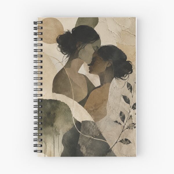 Item preview, Wabi Sabi Intimacy Between Two Women with Earth Tones and Quiet Emotional Connection designed and sold by Aryabek.