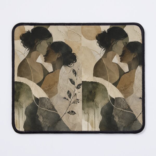 Item preview, Wabi Sabi Intimacy Between Two Women with Earth Tones and Quiet Emotional Connection designed and sold by Aryabek.