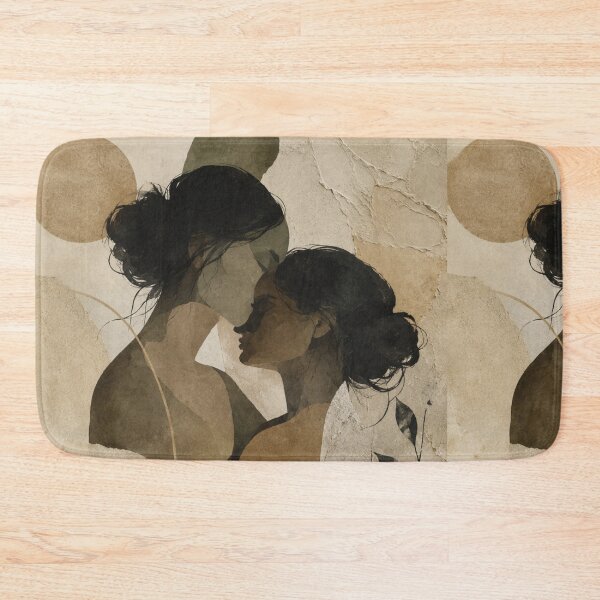 Item preview, Wabi Sabi Intimacy Between Two Women with Earth Tones and Quiet Emotional Connection designed and sold by Aryabek.