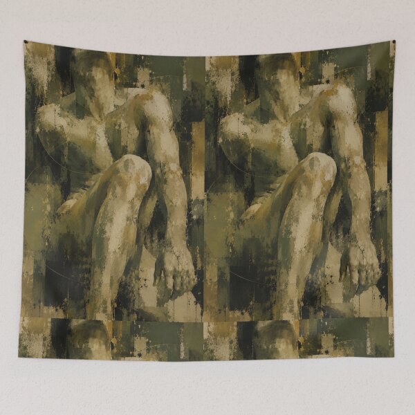 Item preview, Wabi Sabi Seated Male Figure with Renaissance Influence and Meditative Stillness designed and sold by Aryabek.
