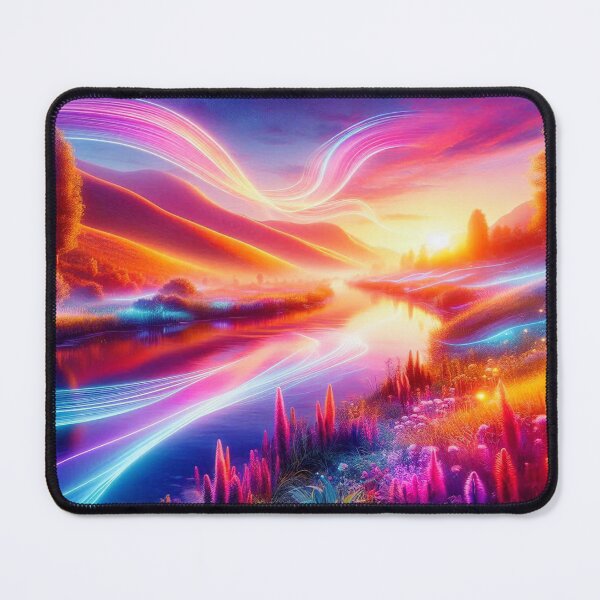 Item preview, Turner Inspired Neon Glow Sunset River Dreamscape designed and sold by FotoworldEdel.