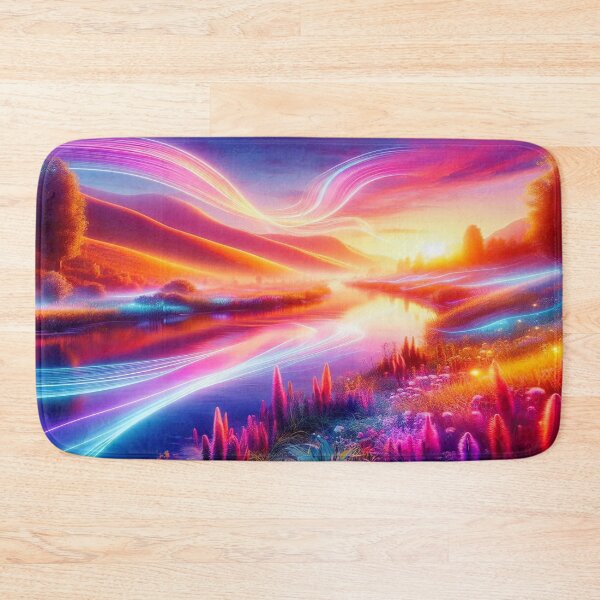 Item preview, Turner Inspired Neon Glow Sunset River Dreamscape designed and sold by FotoworldEdel.