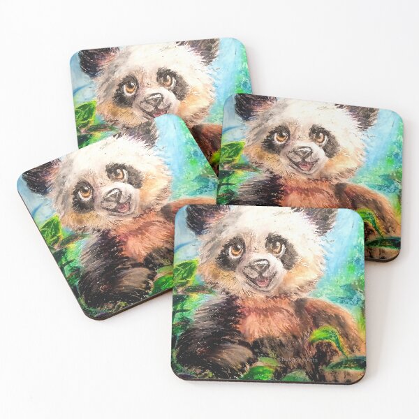 Item preview, Cute panda in jungle portrait aesthetic  designed and sold by Shukasya-Arts.