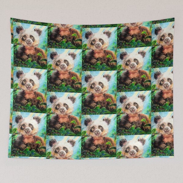 Item preview, Cute panda in jungle portrait aesthetic  designed and sold by Shukasya-Arts.