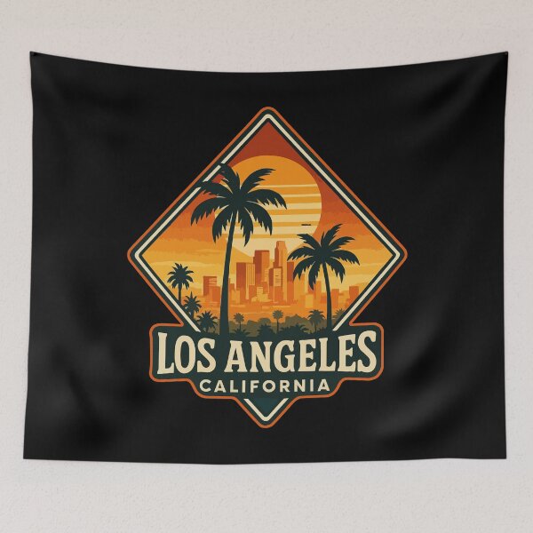 Item preview, Los Angeles California USA Retro designed and sold by TomFrontierArt.