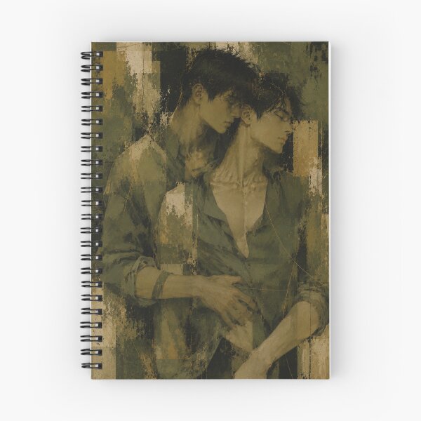 Item preview, Quiet Wabi Sabi Portrait of Two Men with Japandi Balance and Tender Connection designed and sold by Aryabek.