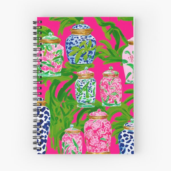 Item preview, Chinoiserie Jars & Banana Leaves on Hot Pink designed and sold by felixparson.