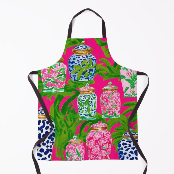 Item preview, Chinoiserie Jars & Banana Leaves on Hot Pink designed and sold by felixparson.