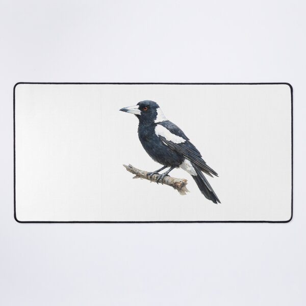 Item preview, Perched Australian Magpie — Watercolour Bird Art designed and sold by Jaruart.