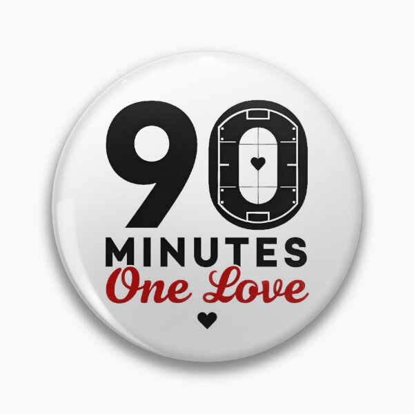 Item preview, 90 Minutes One Love – Football Pitch Passion Quote | Soccer Fan Match Day Sticker & T-Shirt designed and sold by Nene's design.