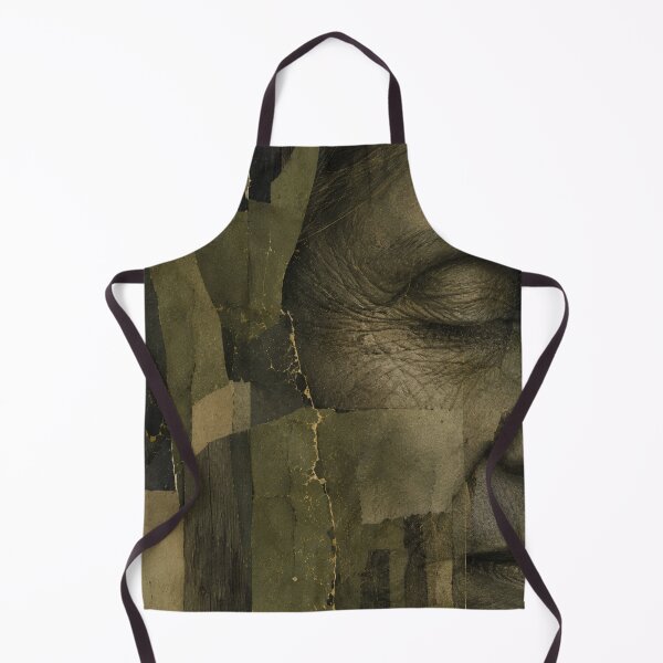 Item preview, Wabi Sabi Weathered Face with Kintsugi Character and Timeless Human Wisdom designed and sold by Aryabek.