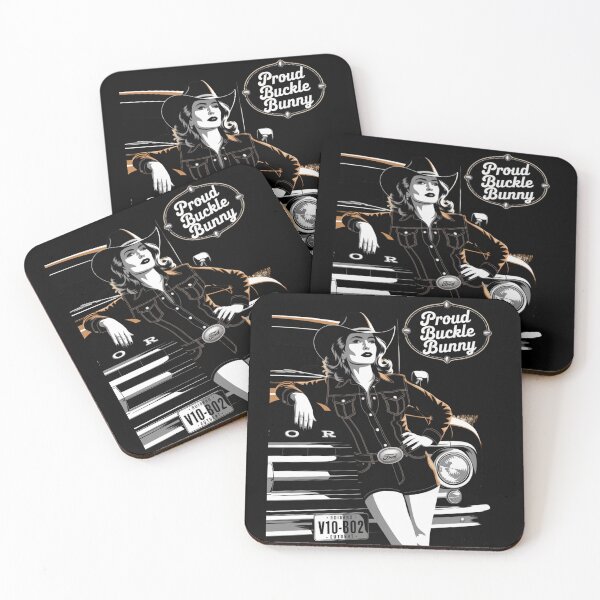 Item preview, Proud Buckle Bunny Retro Pin-Up Cowgirl | Western Rodeo Girl designed and sold by Redjakkal.