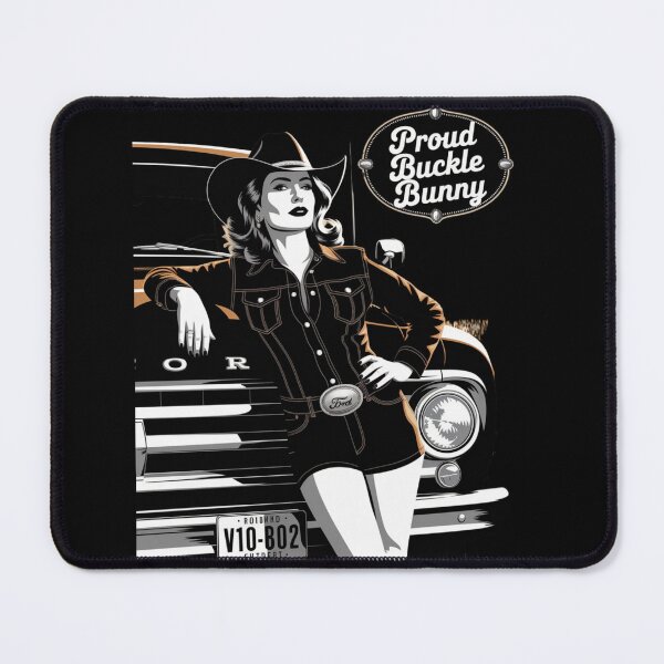 Item preview, Proud Buckle Bunny Retro Pin-Up Cowgirl | Western Rodeo Girl designed and sold by Redjakkal.