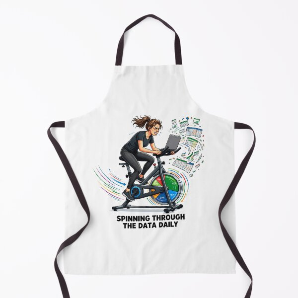 Item preview, Spinning Through The Data Daily | Funny Excel Accountant Cycling Gym. designed and sold by spreadsheetcafe.