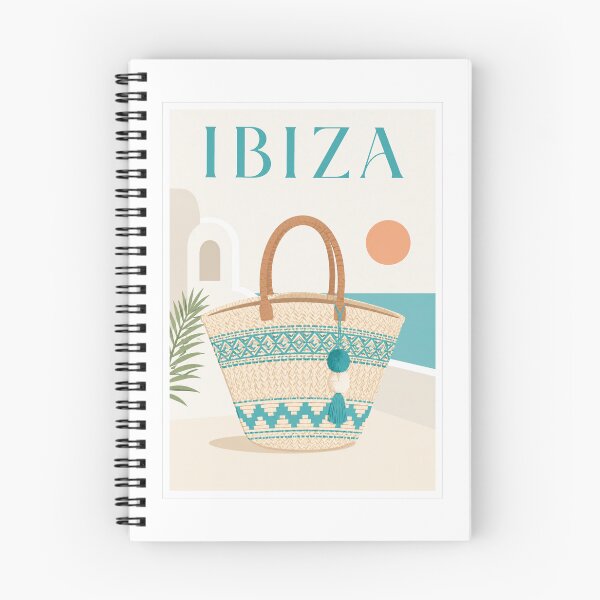 Item preview, Ibiza Spain Straw Beach Bag Summer Travel Poster designed and sold by Beyond Destinations.