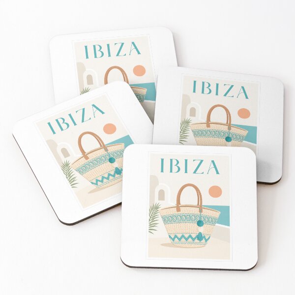 Item preview, Ibiza Spain Straw Beach Bag Summer Travel Poster designed and sold by Beyond Destinations.