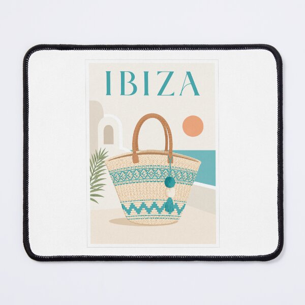 Item preview, Ibiza Spain Straw Beach Bag Summer Travel Poster designed and sold by Beyond Destinations.