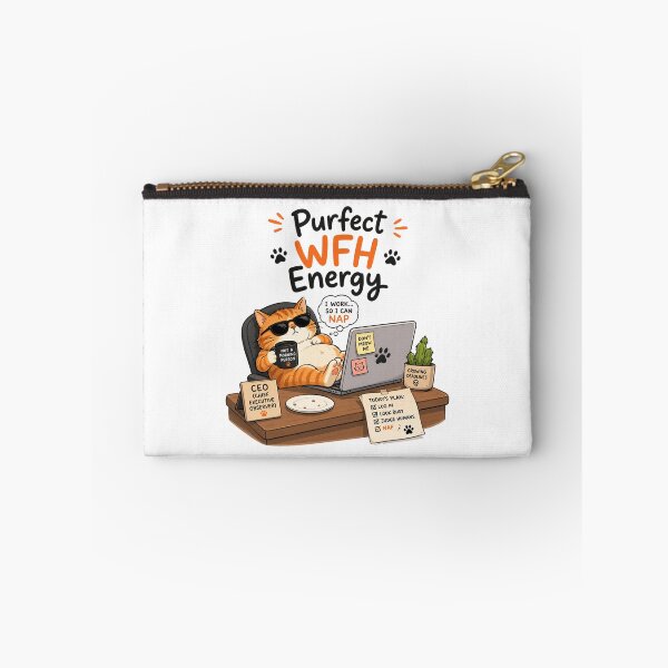Item preview, Purfect WFH Energy Funny Cat Working From Home Coffee Paws Focus Repeat designed and sold by SHREE ART STUDIO.