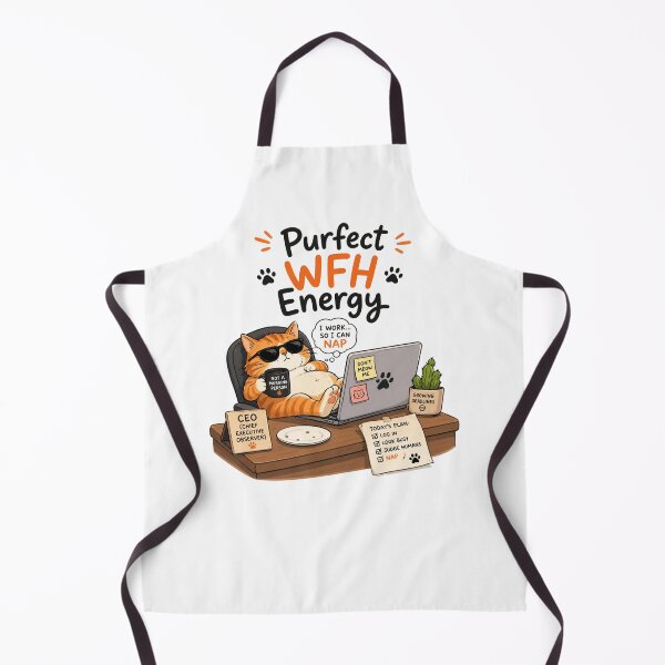 Item preview, Purfect WFH Energy Funny Cat Working From Home Coffee Paws Focus Repeat designed and sold by SHREE ART STUDIO.