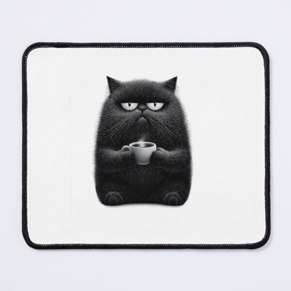 Item preview,  Cat with Coffee – Funny Coffee Lover Kitty Illustration designed and sold by GGAUL.